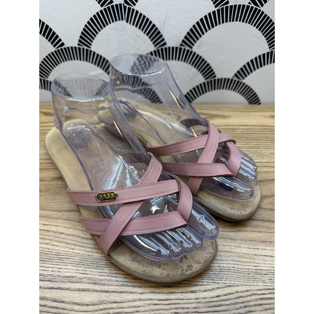 GH Bass Co SUNJUNS BLUSH-PINK‎ STRAPPY Flat Sandal FLIPFLOP SUEDE SHARON - 9 M